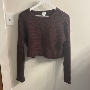 LA Hearts Pacsun Deep Burgundy Knit Sweater